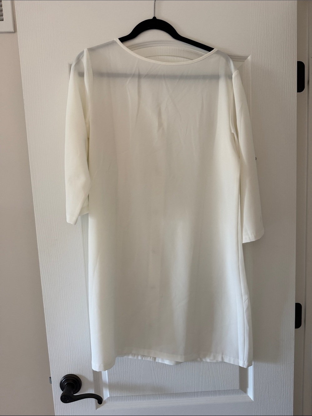 Cream Button-Front Dress- size medium - Picture 7 of 7